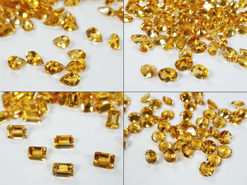 Citrine faceted